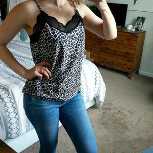 Leopard Print Lace Cami - Ooh La Luxe